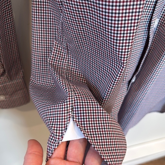 J. Crew Ludlow Men's Black White Red Checkered Button Down Shirt Size 15.5/34 - Picture 5 of 7